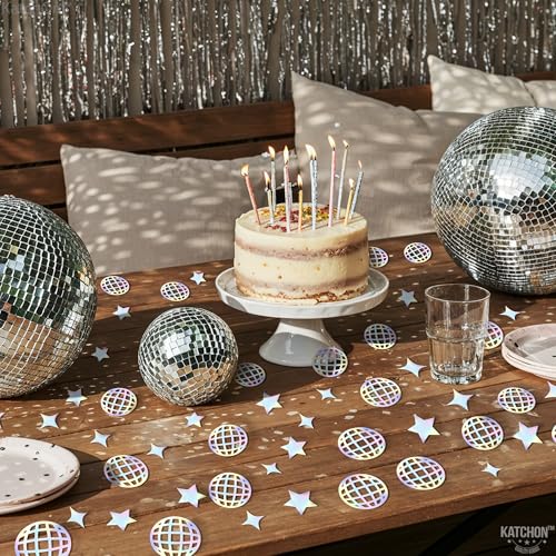 Image of KatchOn, 200Pcs Holographic Disco Confetti Iridescent Disco Ball Confetti for Graduation Party Supplies 2026 Prom Day Decorations Graduation Decorations 2026 Disco Table Decor