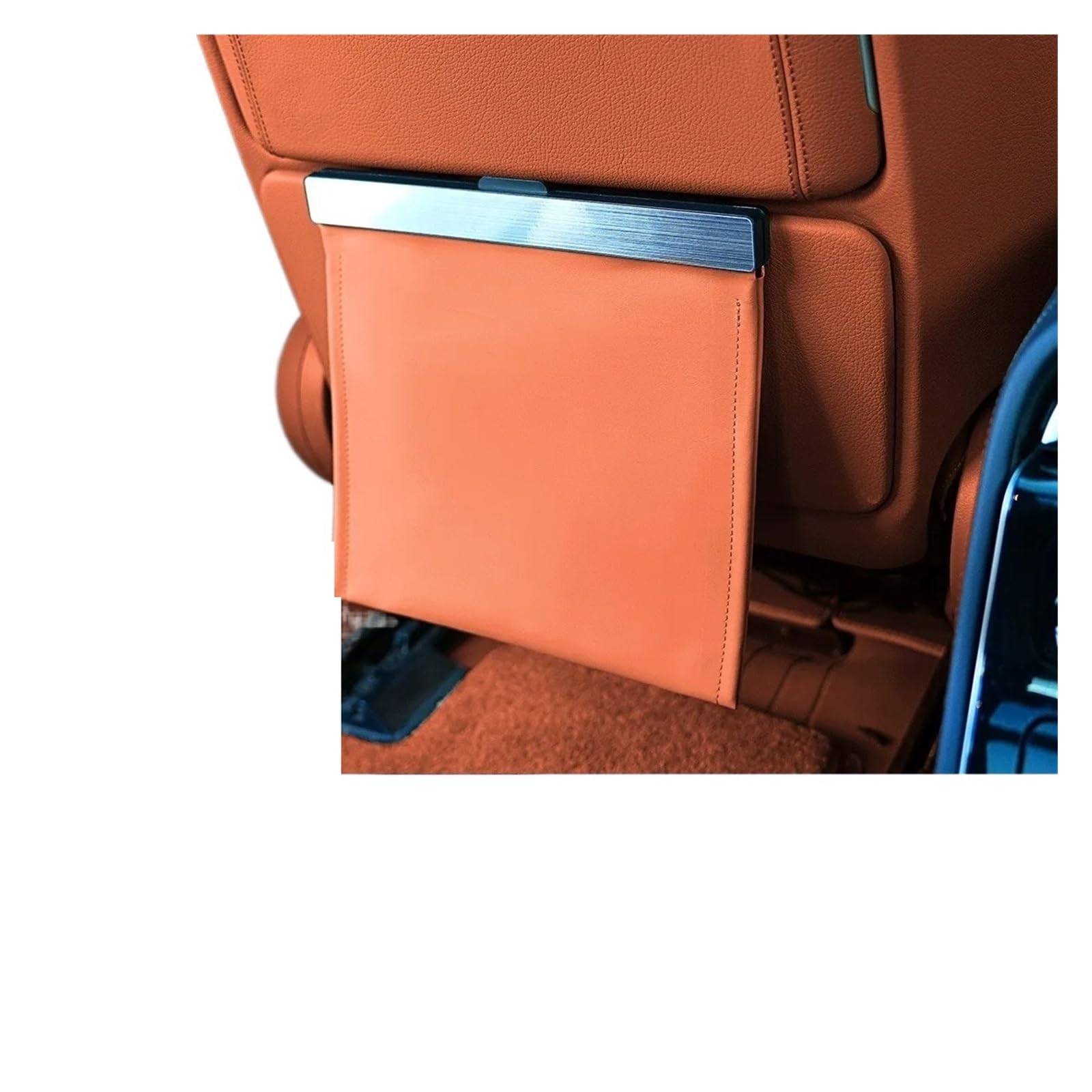 TNTGEBFVBG Car Bin Car Leather Garbage Bag Rear Seat Backrest Magnetic Hanging Trash Bin, Auto Interior Storage Organizer Cars Rubbish Bins(Orange)