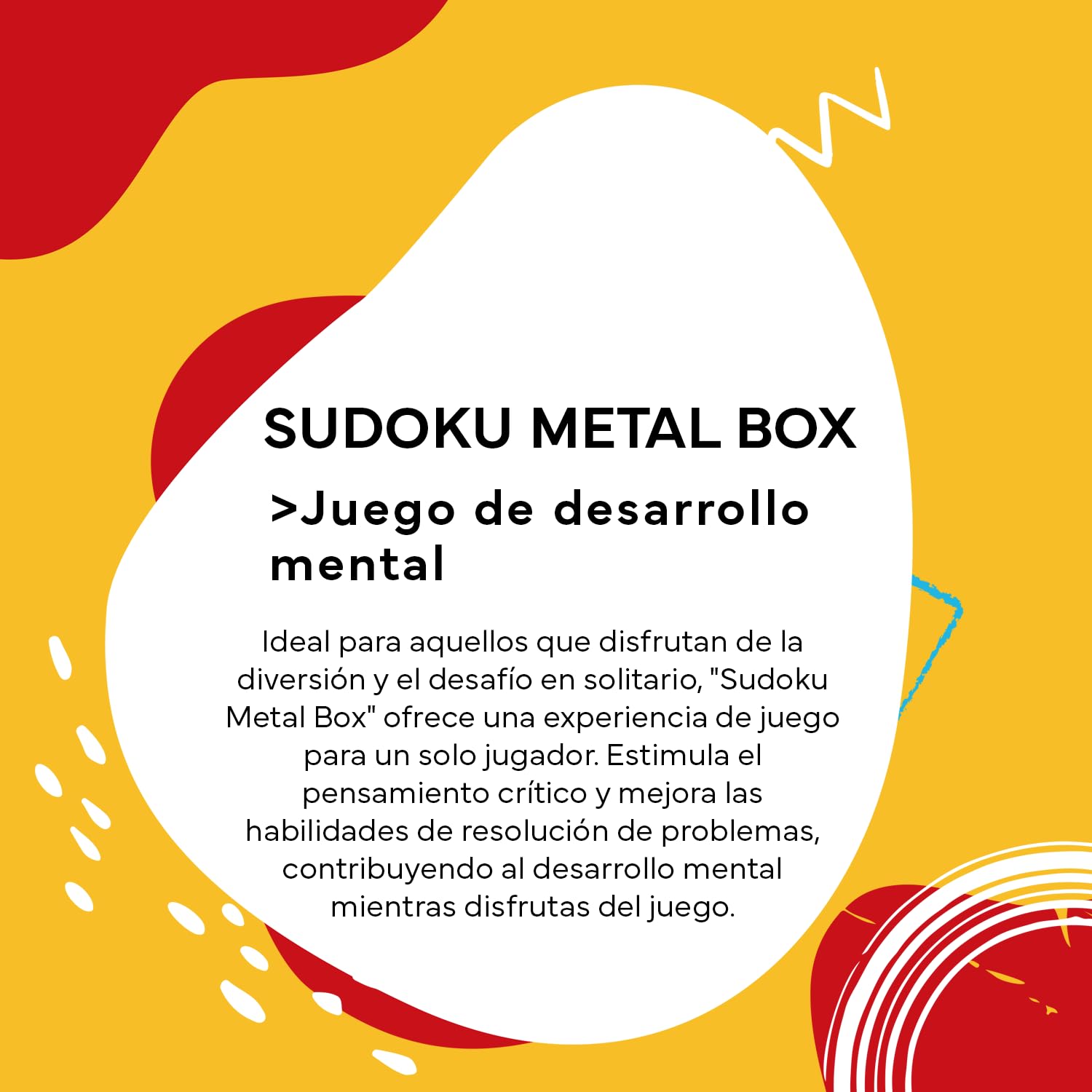 Cayro - Sudoku Metal Box - Juego de Lógica - Consigue Completar la Cuadricula de 9 x 9 con Números del 1-9 - para 1 Jugador