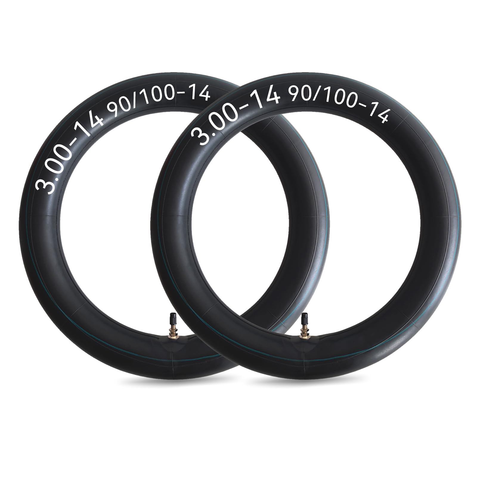 3.00-14 Inch Rear Inner Tube 90/100-14" Dirt Bike Inner Tubes Butyl Rubber Replacement Tire Tubes for 125cc and 140cc Dirt Bikes (2 Pack)
