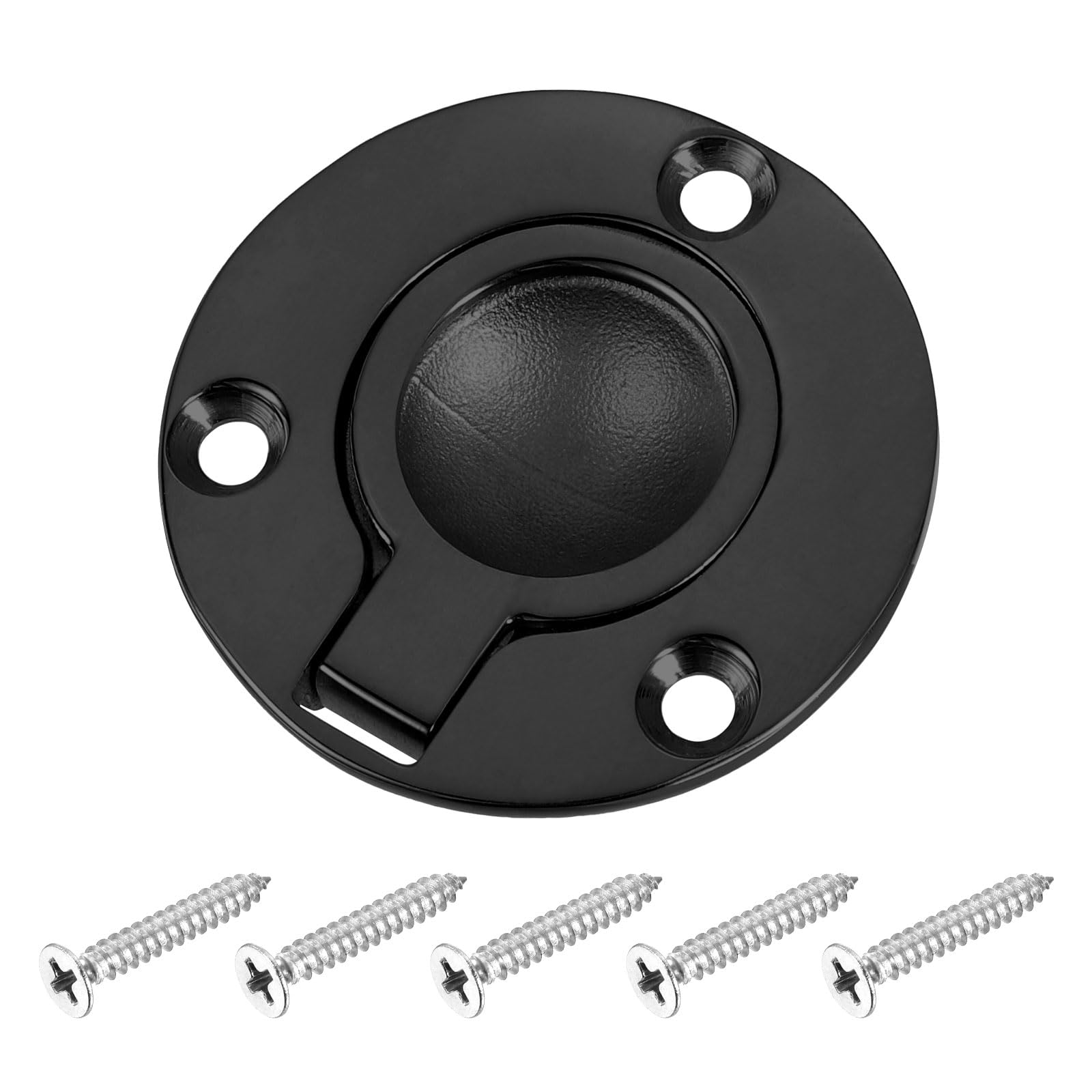 Anneau de traction encastré uxcell en acier inoxydable noir, quincaillerie fine pour mobilier