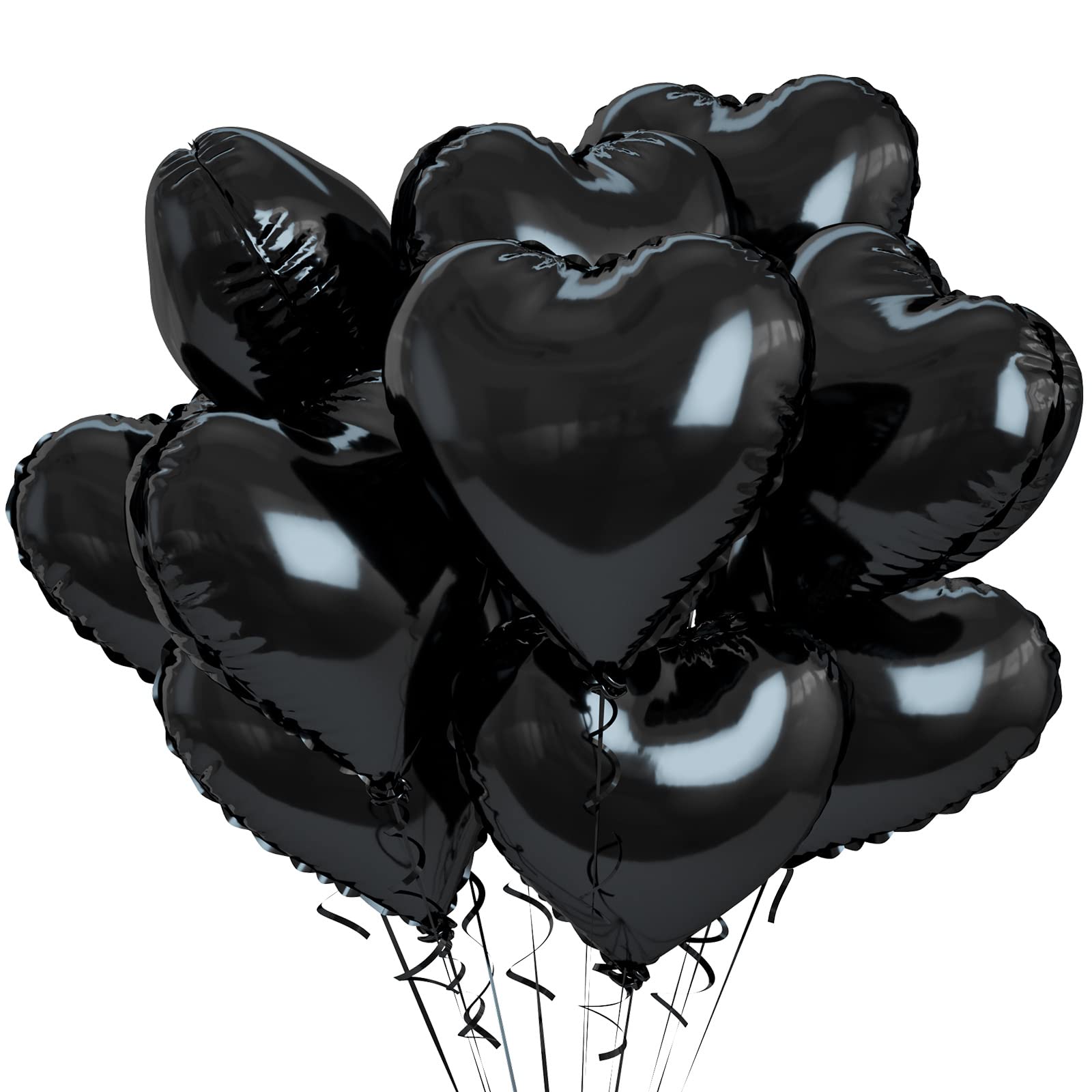 eLLa 日本製 organdie balloon PO (black) Amazon.com: Biapian Foil Heart Balloons Black, 10PCS Black Heart