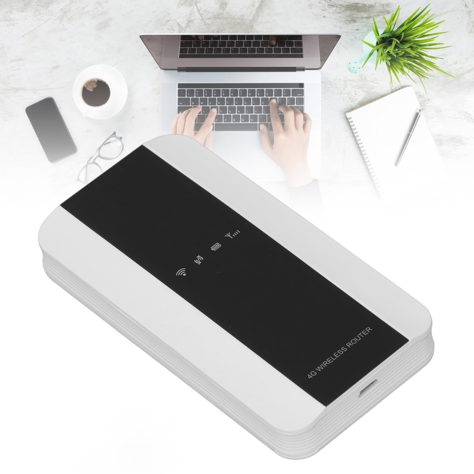 Mobilny Router z Hotspotem 4G LTE WiFi, Przenośny Kieszonkowy Hotspot w Podróży, 10 Podłączonych urządzeń, 802.11 B/g/n, 3000 MAh, do Podróży Służbowych, Gier, Transmisji na żywo