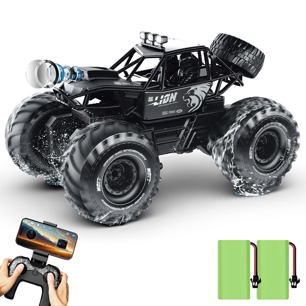 Amazon.co.jp: ラジコンカー こども向け オフロード 【水陸両用&カメラ