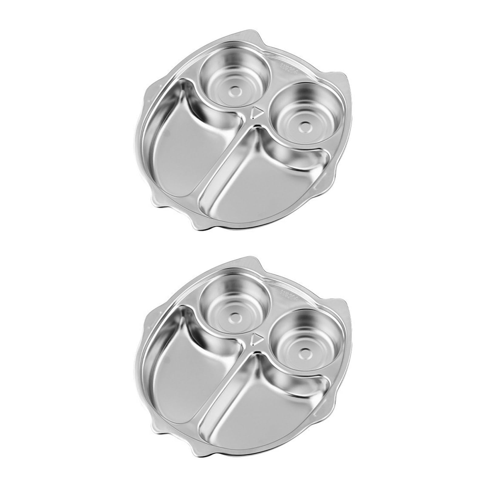 Xjdzineq 2Pieces 304 Nonrust Steel Childrens Dinnerware Set Plates for Kids Portable Efficient Dishware for Family Dining Daily Use Nonrust Steel Kids Dishes