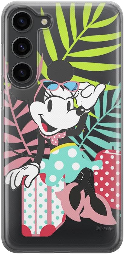 ERT Group Mobile Phone case for Samsung S23 Original and Officially Licensed Disney Pattern Minnie 044 optimally adapted to The Shape of The Mobile Phone, Partially Transparent