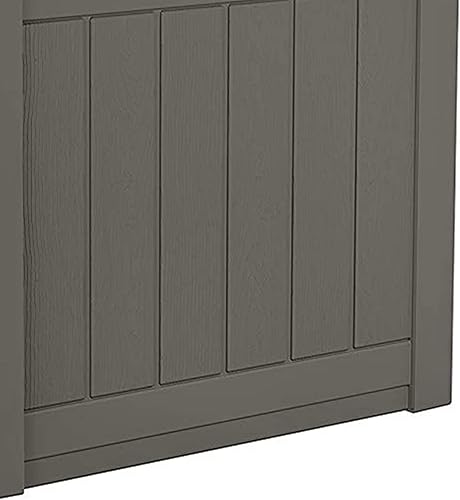 Miniatura 8 de Suncast Caja de almacenamiento pequeña de 22 galones para patio trasero o exterior, con atractivo asiento de banco y tapa reforzada, color piedra