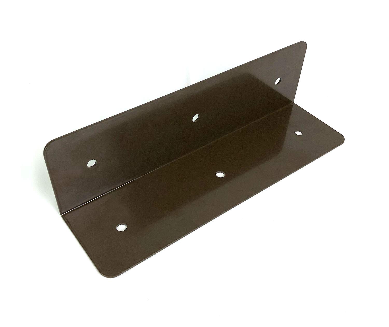 Indoor Outdoors Brown Large Timber Railway Sleeper Bracket - Internal And External Corner Fixing Brackets For Raised Beds, Planters And Railway Sleepers- (265X70x70 Mm)
