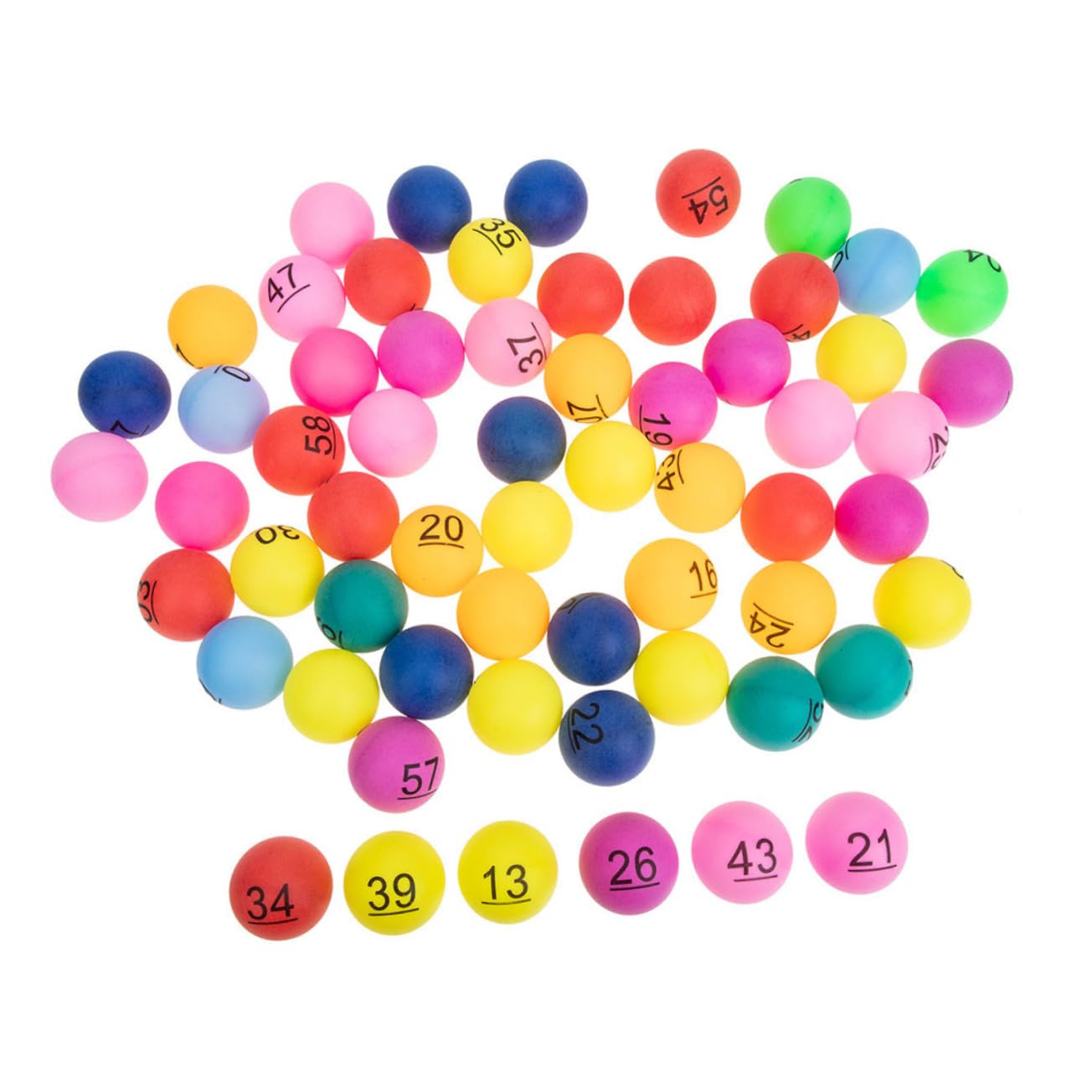 TOYANDONA Kunststoffkugeln, 90 Nummerierte 1 Bingo Tombola