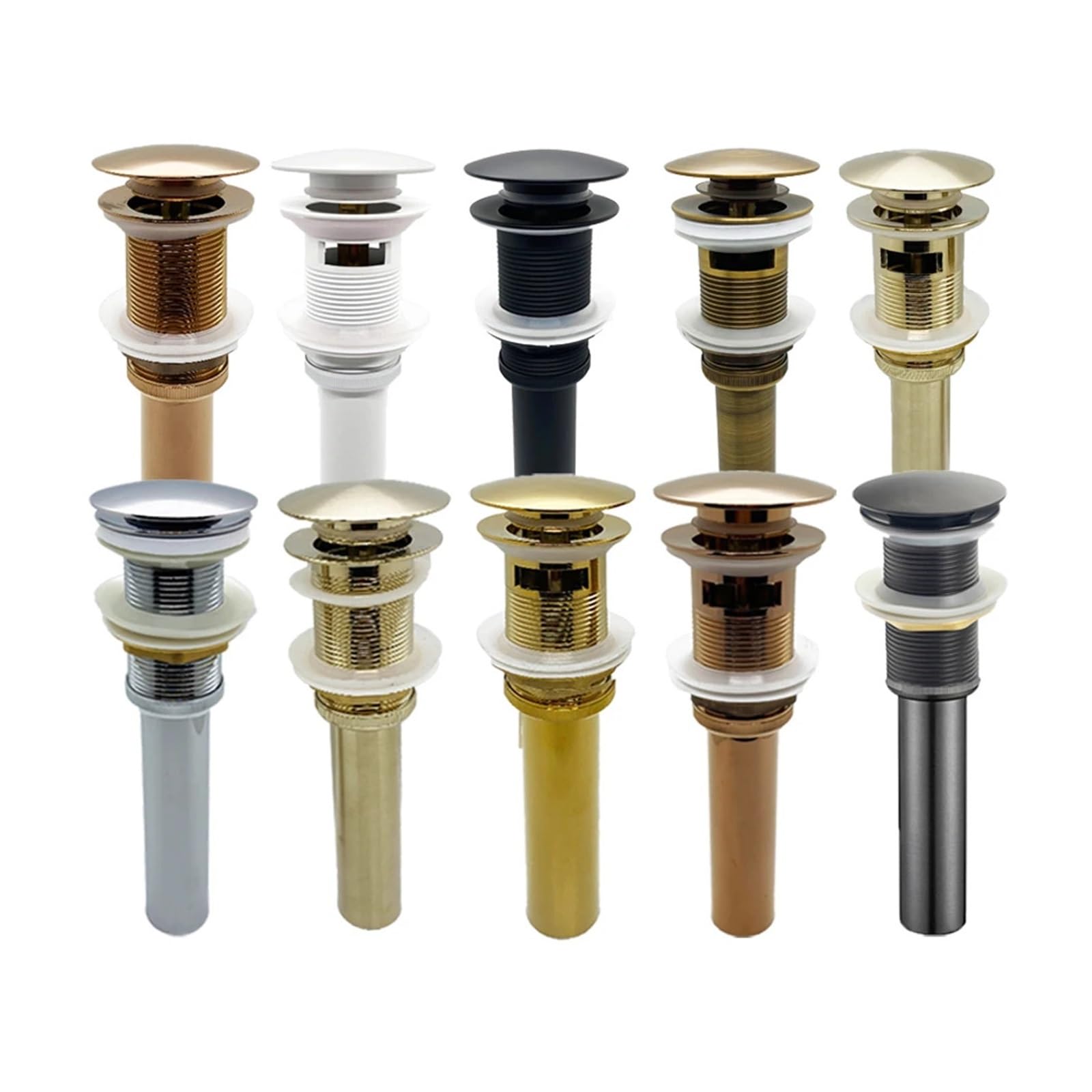 tapón de desagüe de fregadero emergente, Kit de tapón desagüe for fregadero emergente multicolor(Black Overflow)