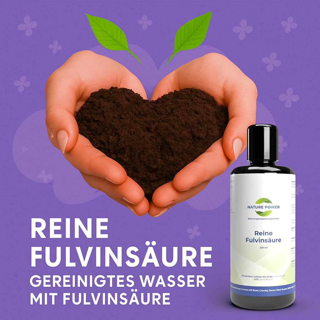 Nature Power Reine Fulvinsäure 200 ml – hochreine Trinklösung, 100% vegan & gentechnikfrei