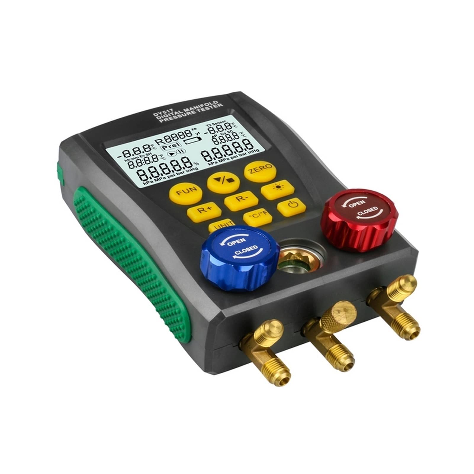 DY517 Medidor de presión refrigeración probador vacío Digital HVAC Conjunto Fugas Temperatura Prueba con precisión(Chinese Button)