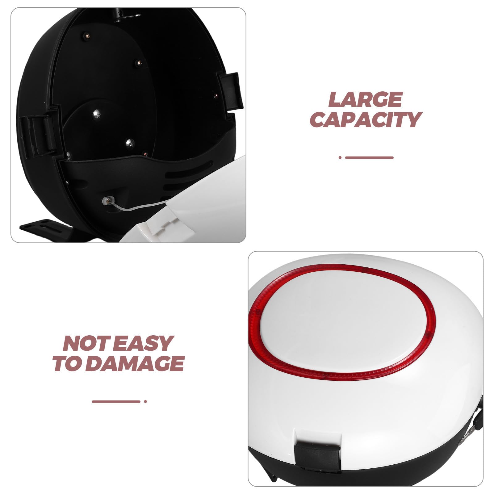 Coffre de Rangement pour Scooter en ABS avec Dossier rembourré, Top Case étanche, offrant Un Espace de Rangement suffisant, conçu pour Les Voyages et activités Outdoor
