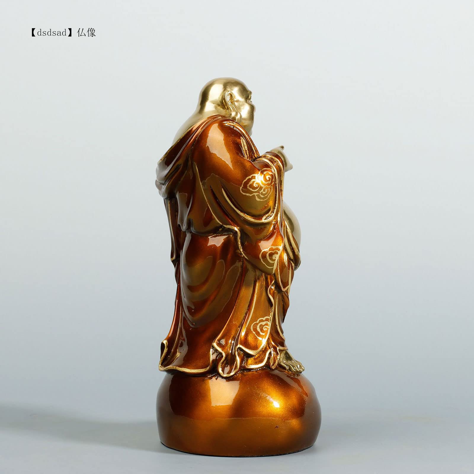 Amazon.co.jp: 布袋さんの置物 真鍮 銅製 布袋様 置物 金運 七福神の