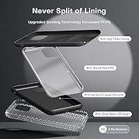 Vista 2 de TOCOL Funda delgada de silicona para iPhone 11 de 6.1 pulgadas, ajuste preciso, antideslizante, protección contra caídas, color negro