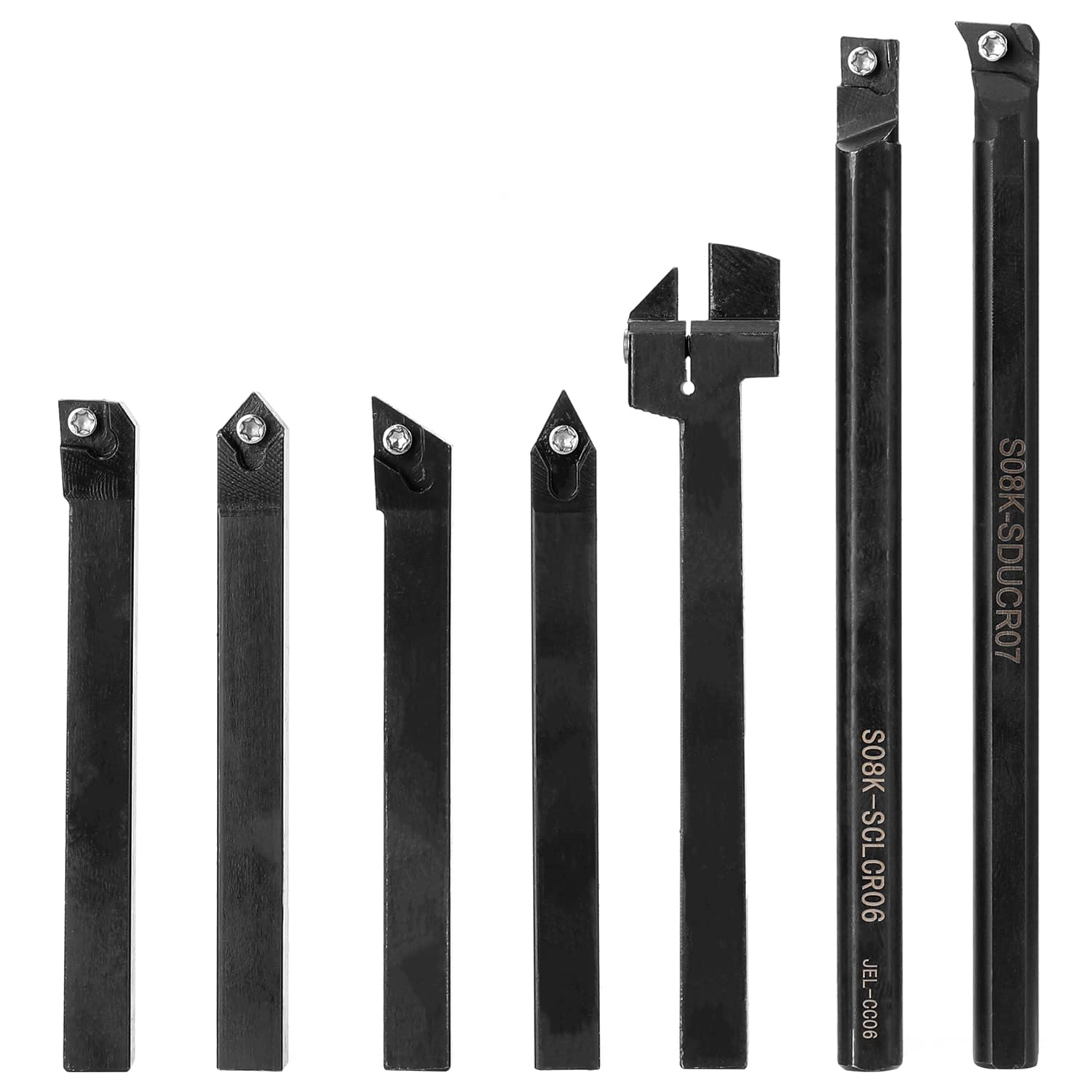 Narzędzia tokarskie Geevorks 21PCS 8MM Narzędzie tokarskie Wkład z węglika spiekanego Uchwyt Tokarka Z Kluczami Wiertła Nudny Wielofunkcyjny Węglik Stały Wstaw Uchwyt Pręt Obracający