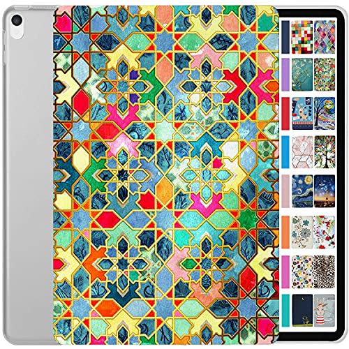Image of DuraSafe Cases for iPad Air 3rd Gen 10.5 Inch 2017 /2019 [ PRO 10.5 Air 3 ] A1701 A1709 A1852 A2152 A2123 A2153 A2154 Printed Slim Hard Shell Protective Stand Cover - Damask
