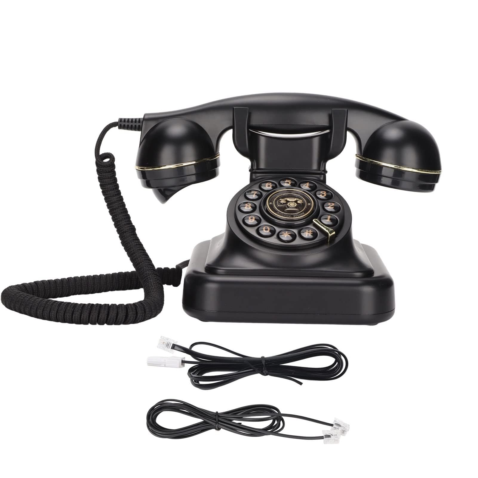Dpofirs Antikes Telefon, Vintage-Festnetztelefon für Zuhause, Büro, Café, Bar, Altmodisches Festnetz-Retro-Festnetztelefon für Heimdekoration, Ornament