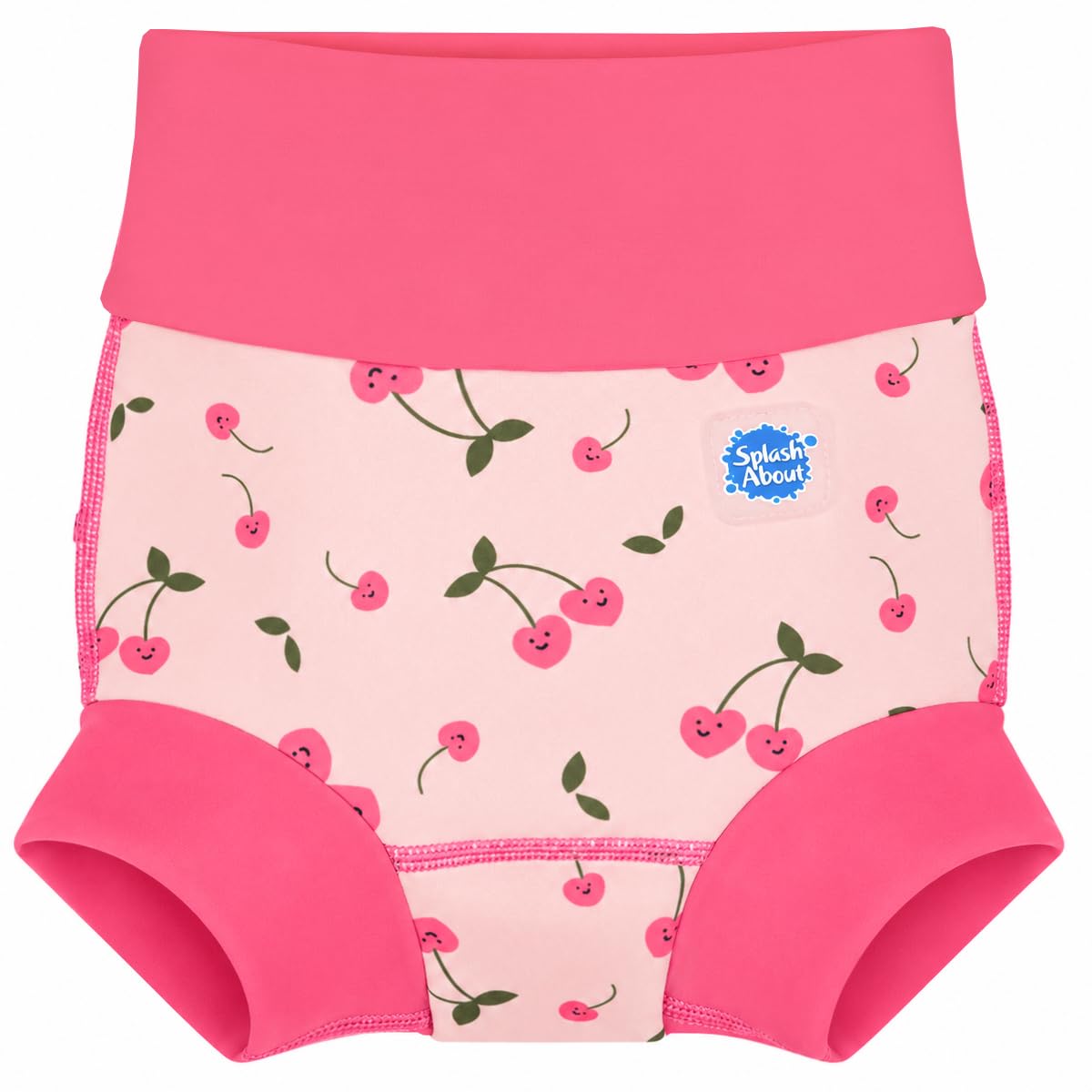Splash About Happy Nappy Hero Reusable Double Swim Nappy, Cherry Baby, 3-6 Months, YULEX Natural Rubber