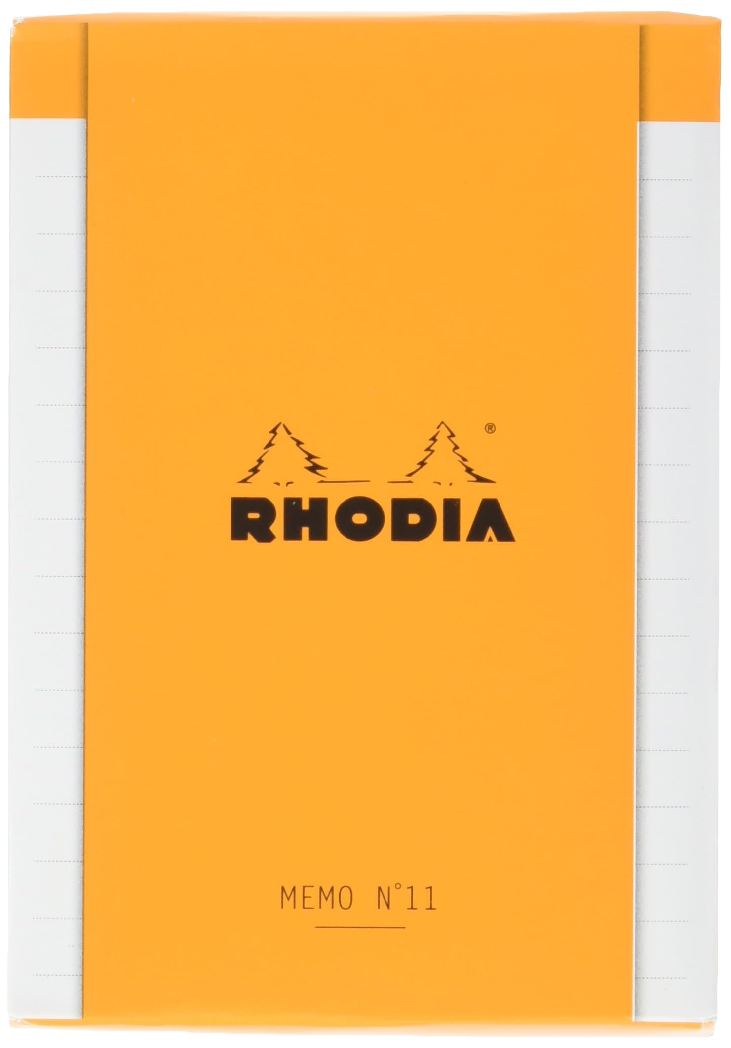 RHODIA 194044C - Memo Pad N°11 Orange - A7 8.5x11.5 cm - Ruled - 240 Sheets 80g/m - Practical and Compact - Rhodiatime Collection