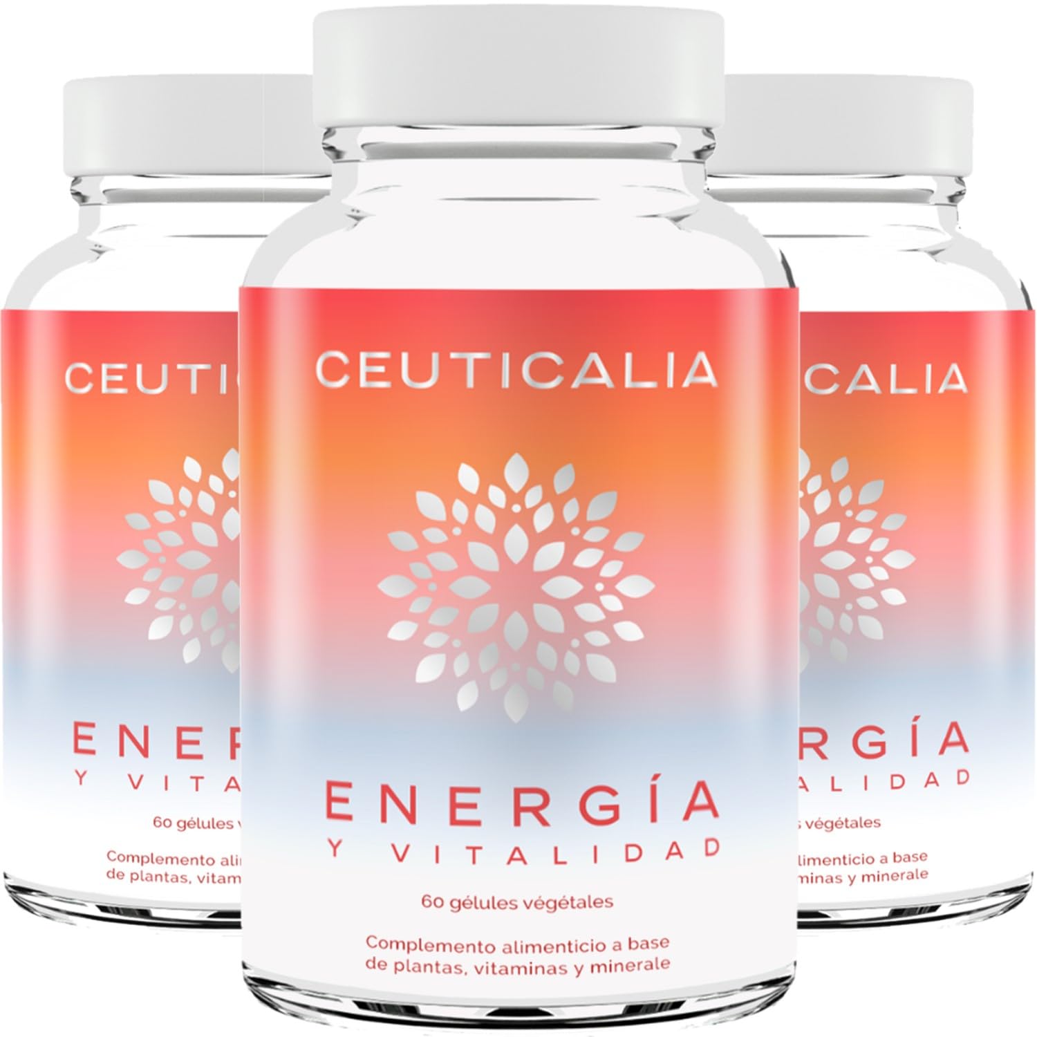 Complemento Alimenticio Energía y Vitalidad - Anti Cansancio y Agotamiento - Para Mujer y Hombre - Ginseng, Guaraná, Yerba Mate, Acerola, Magnesio, Vitaminas D y B - 180 Cápsulas, 90 Días