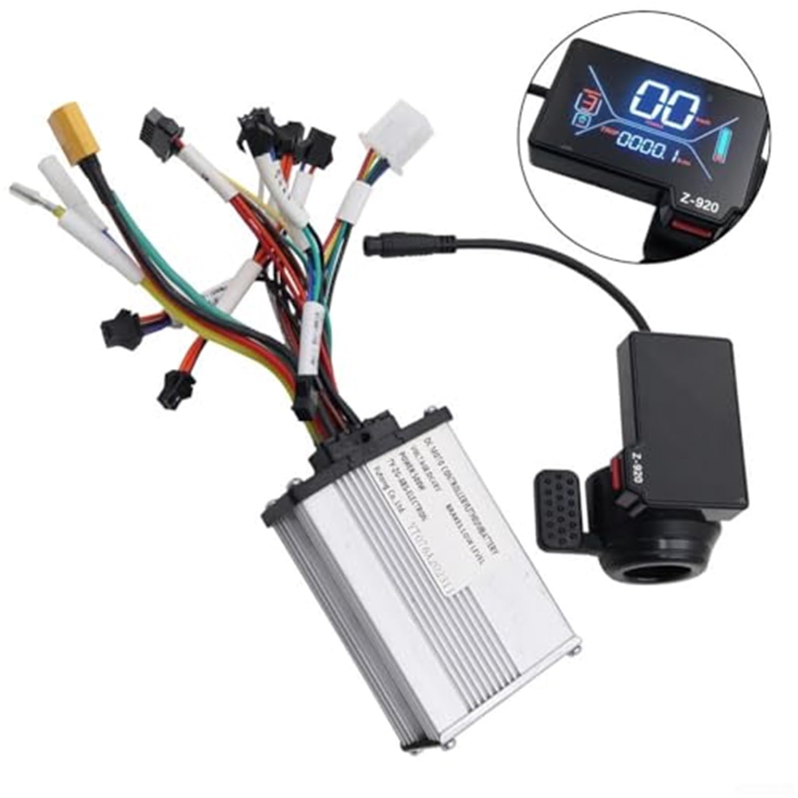 Pantalla LCD de Alta compatibilidad, for Kugoo, Scooter eléctrico, Mejora tu Experiencia de conducción Pantalla de visualización de Instrumentos(Black Display+Controller)