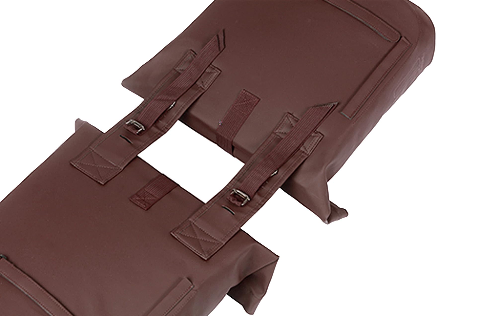 Basil City - Borsa doppia per bicicletta, 28-32L, marrone, 12 x 29 x 30 cm