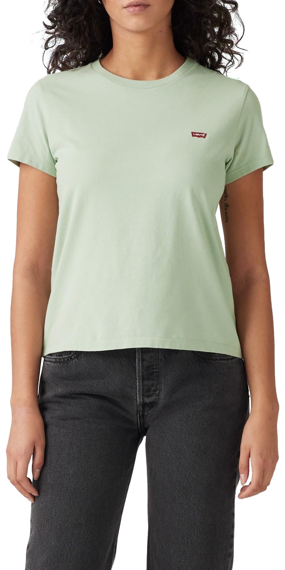 Levi's Perfect Tee Silt Green Cotton, Silt Green, XS