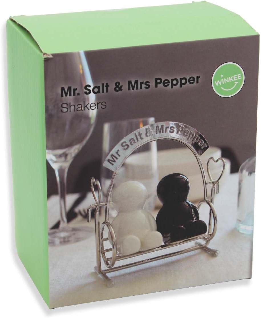 Winkee - Mr. Salt & Mrs. Pepper | The Adorable Spice Shaker Couple on a Hollywood Swing | Salt and Pepper Shaker Duo | Kitchen Decor