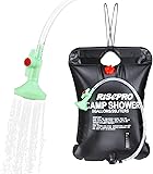 Solar Dusche Tasche, RISEPRO 5 Gallonen/20L Solar Heizung Camping Dusche Tasche mit Temperatur Hot Wasser 45 °C Wandern Klettern C1004