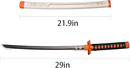 Miniatura 2 de SV Anime Demon Slayer - Espada Katana decorativa coleccionable de 31 pulgadas, para regalo, varios estilos disponibles