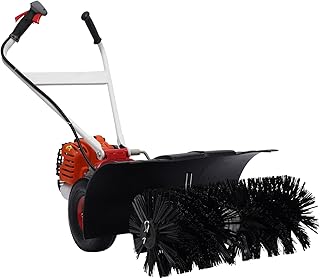 TBVECHI Broom Sweeper, Universal 52cc 2.5HP Gas Power Broom Sweeper 2-Stroke Outdoor Hand Held Gas Power Broom Sweeper Walk Behind Sweeper 2.5Hp 1.82kw