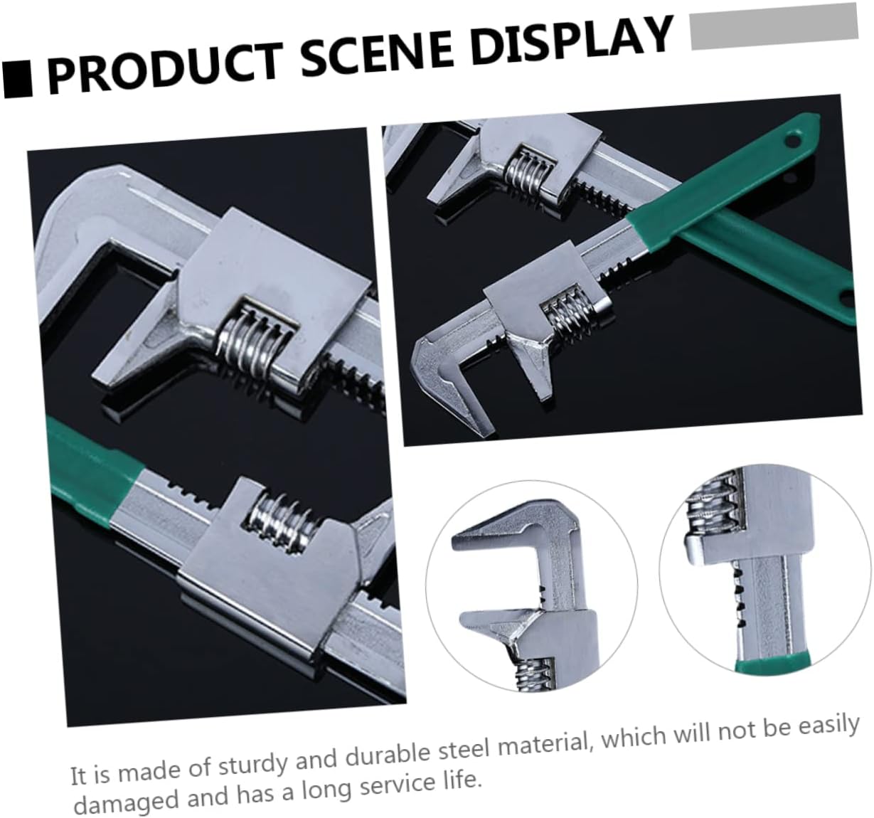HOMSFOU Metric Wrench Professional Water Pump Pliers Right Angle Grip Steel Tool Easy to Use