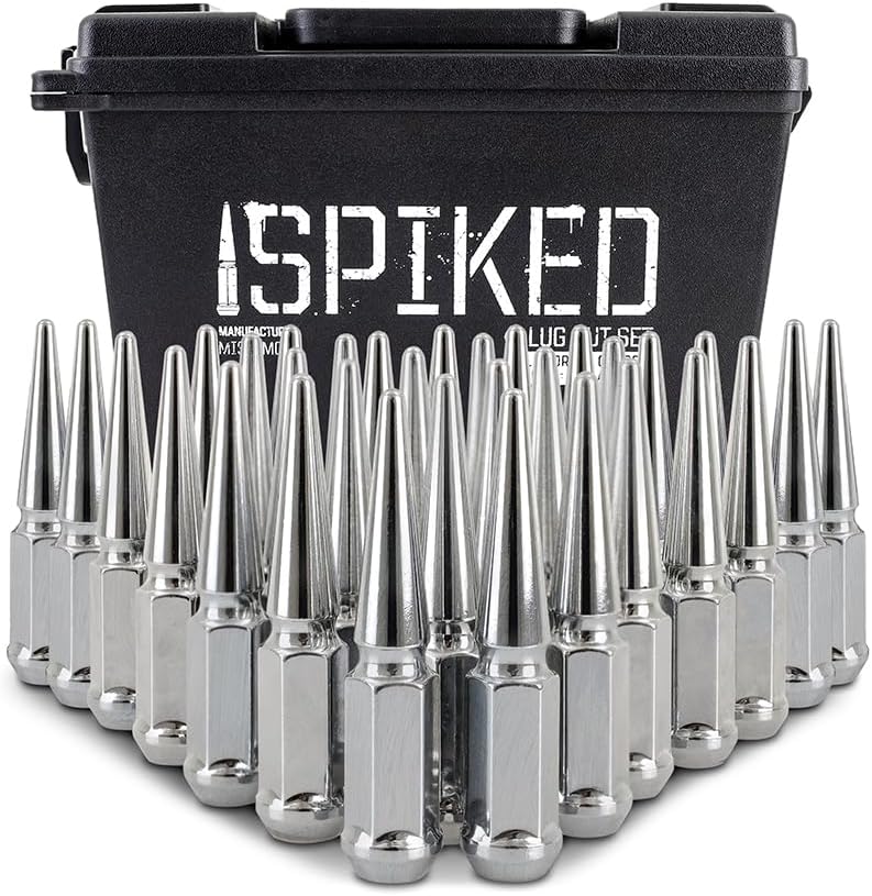 Mishimoto Spiked Lug Nuts, M14x1.5, 32-PC Set, Chrome