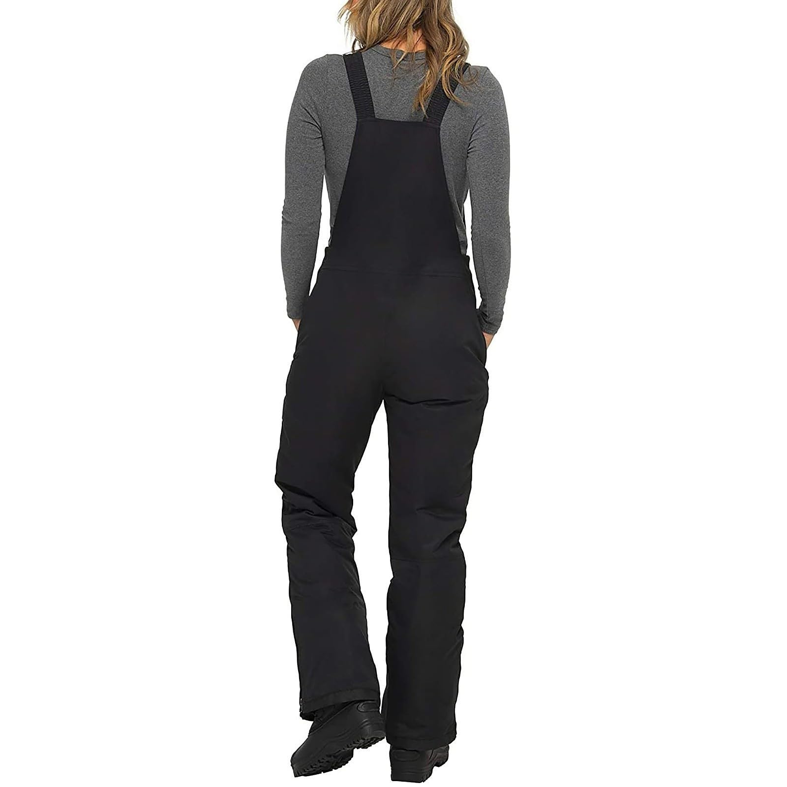 Skianzug Damen Einteiler Skihose Damen Gefüttert Mit Träger Skioverall Snowboard Wasserdicht Schneeanzug Winter Warme Schneejacke Skifahren Sätze Outdoor Sport Skisuit Jumpsuit Schneeoverall S-3XL
