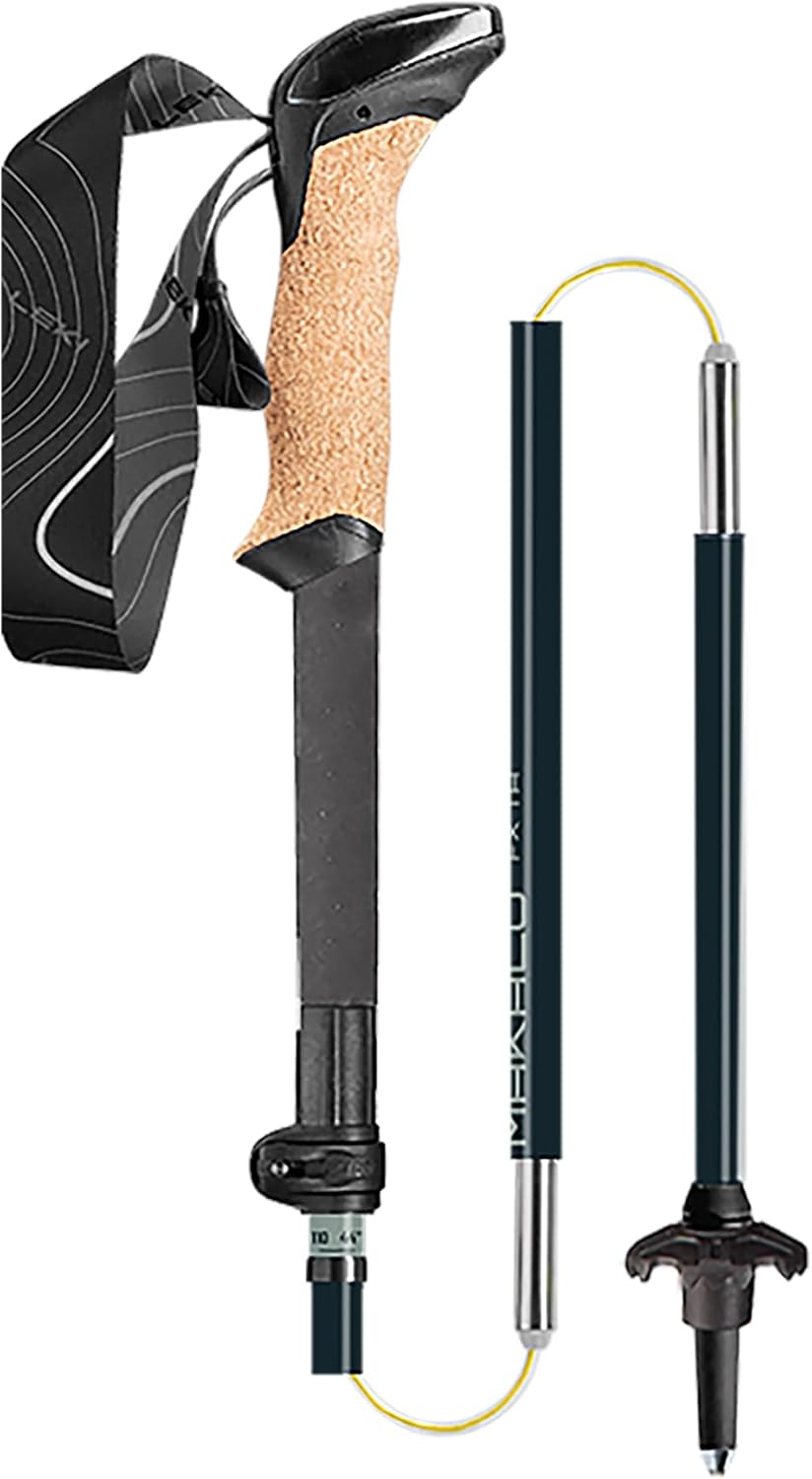 LEKI Makalu Cork FX TA Trekking Poles - Foldable Collapsible Aluminum Lightweight Walking Poles for Mountain Hiking