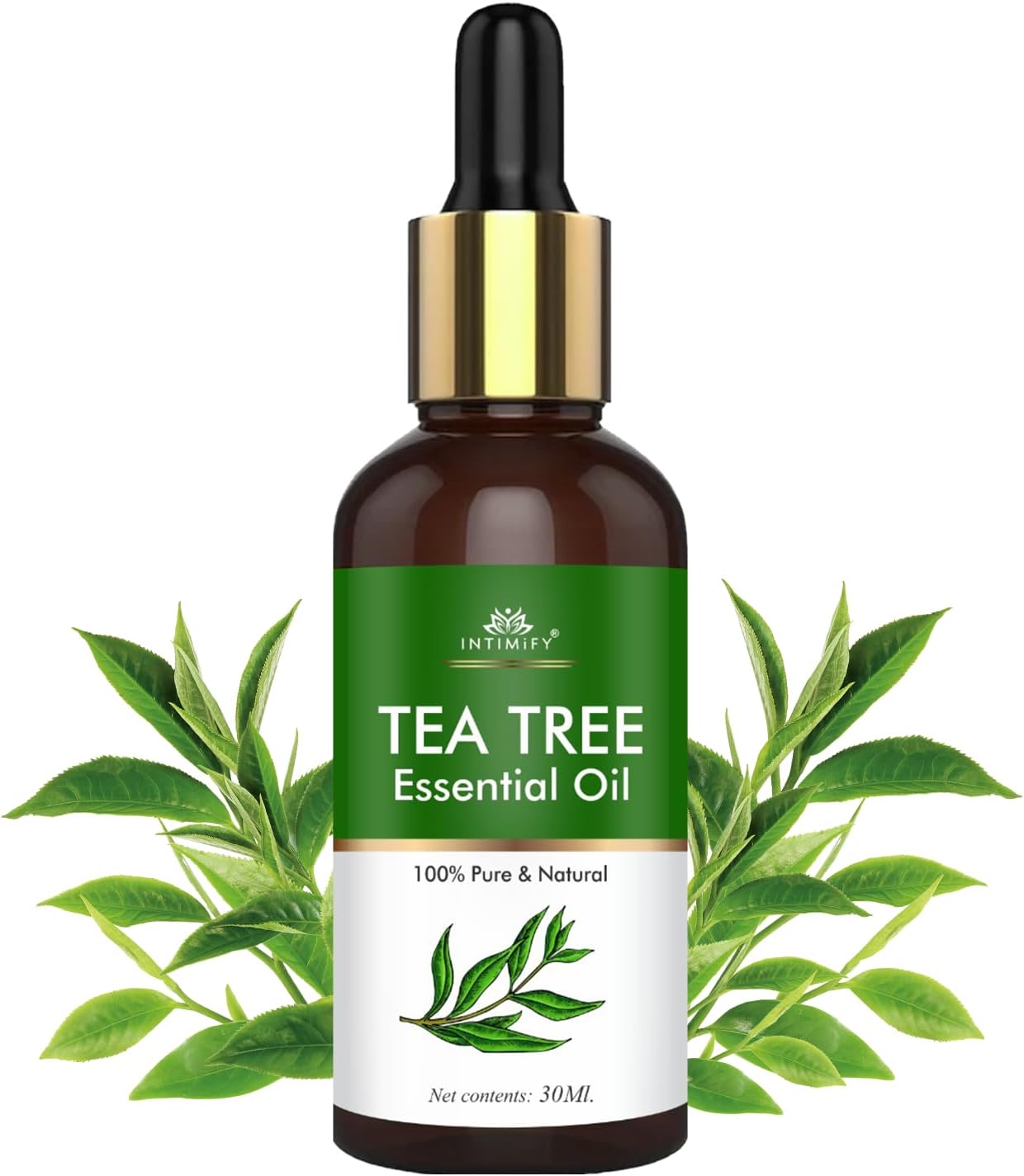 INTIMIFY Tea Tree Essential Oil For Hair, Skin & Face Acne Care | Promote Hair Growth | Aromatherapy | Women & Men | 30 Ml (Pack of 1)