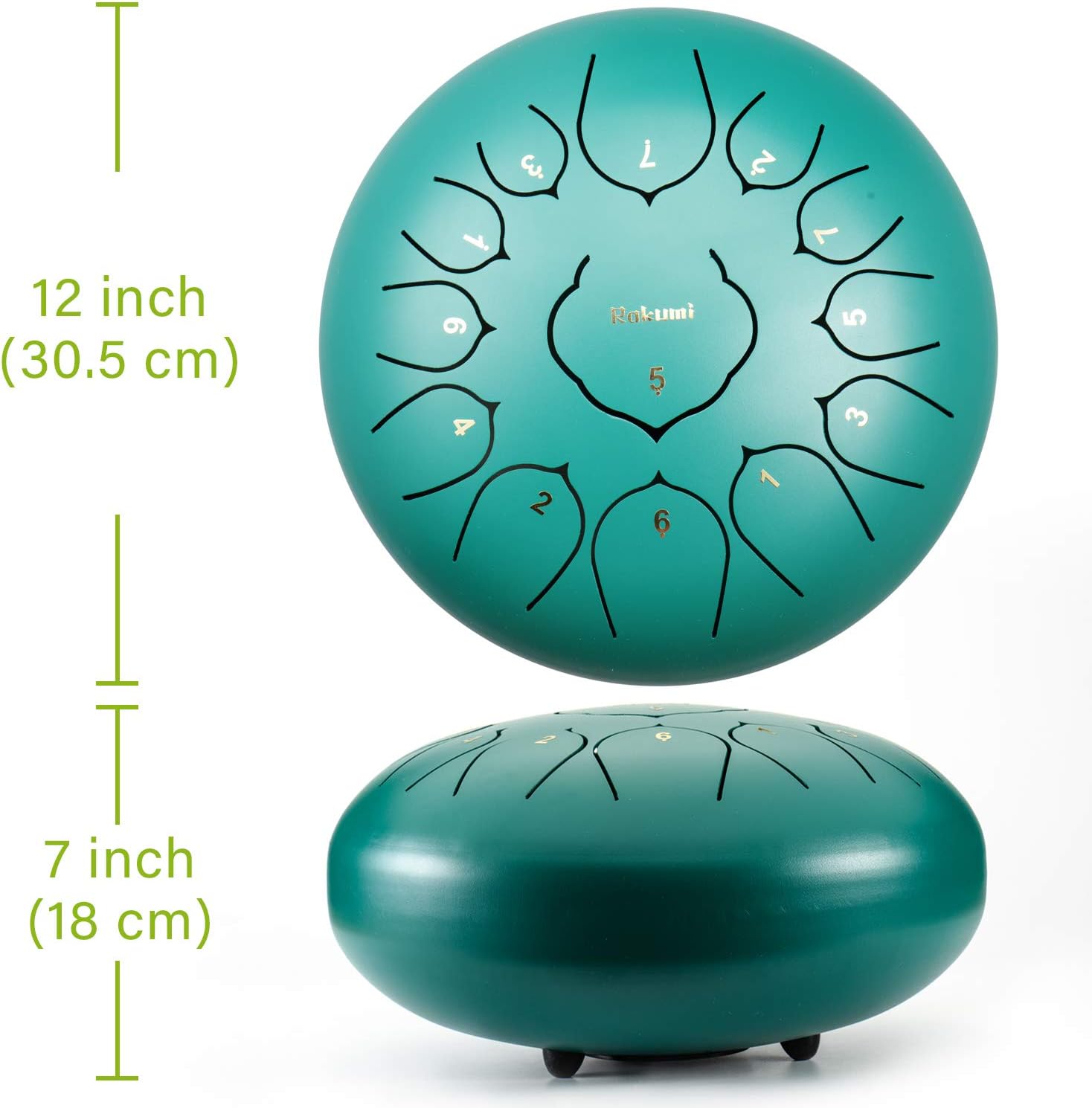 Steel Tongue Drum-13 Note 12 Inch Percussion Instrument Lotus Hand Pan Drum C key with Drum Mallets Carry Bag… : Musical Instruments