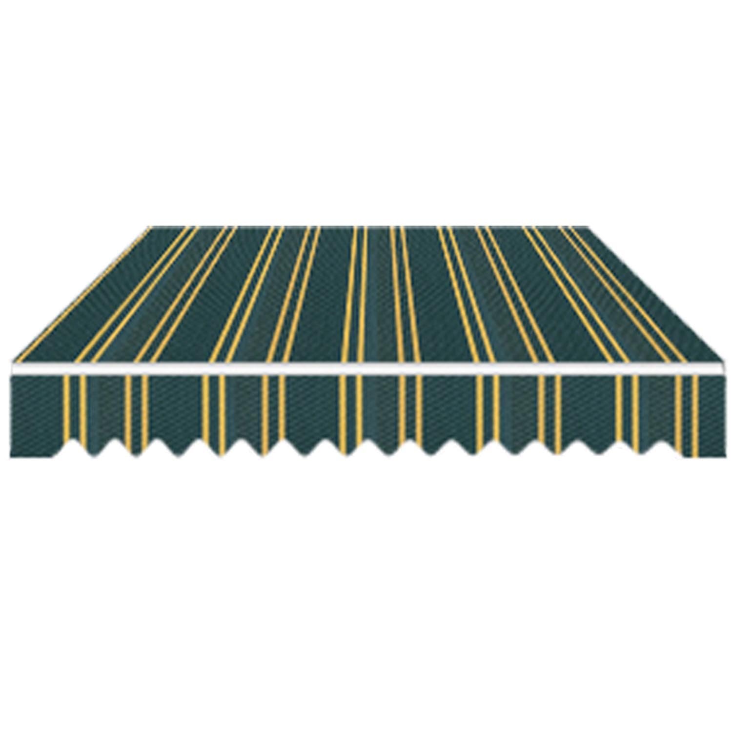 Toile de rechange pour auvent imperméable 400x200cm rayures vert foncé
