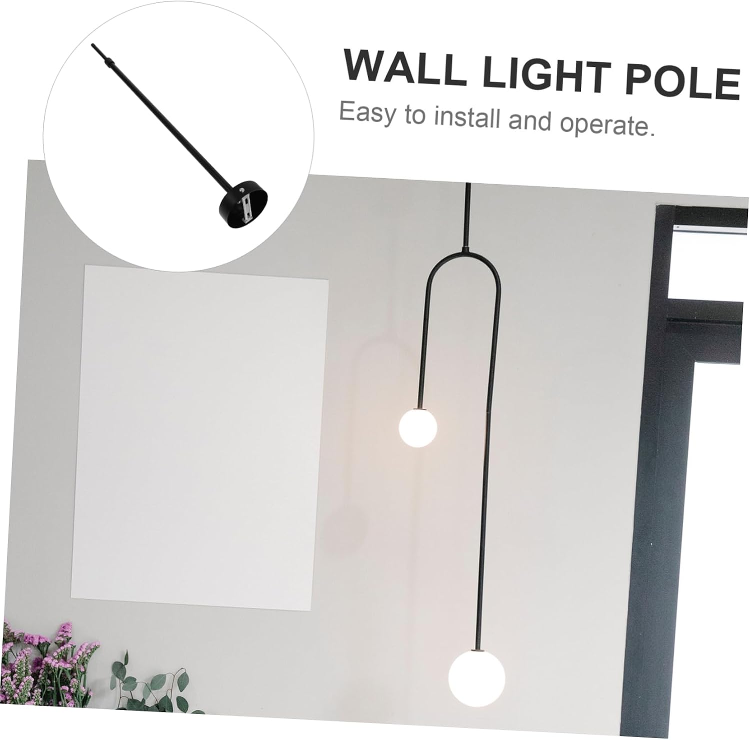 jojofuny Adjustable Ceiling Track Light Extension Rod Telescopic Rod for Ceiling Lighting Telescopic Fixture Extension
