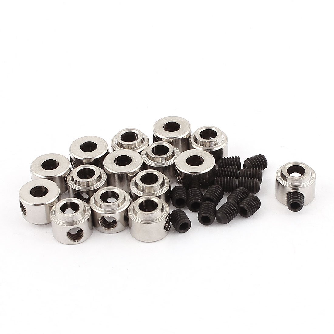 RLECS Lot De 30 Butées De Train D'atterrissage 8x3,1 Mm – Acier Inoxydable, Avec Clé Hexagonale M3, Pour Avions RC