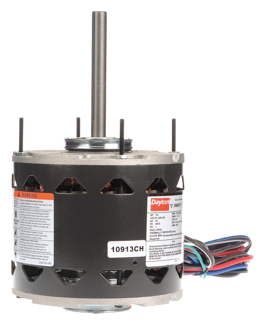 Dayton 4M097 Motor, 1/4hp, D/D Blower
