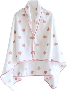 Women's Cozy Sherpa Fleece Shawl Poncho Sweater Soft Fuzzy Shawl for Winter Heart Print Cute Blanket Poncho Cape