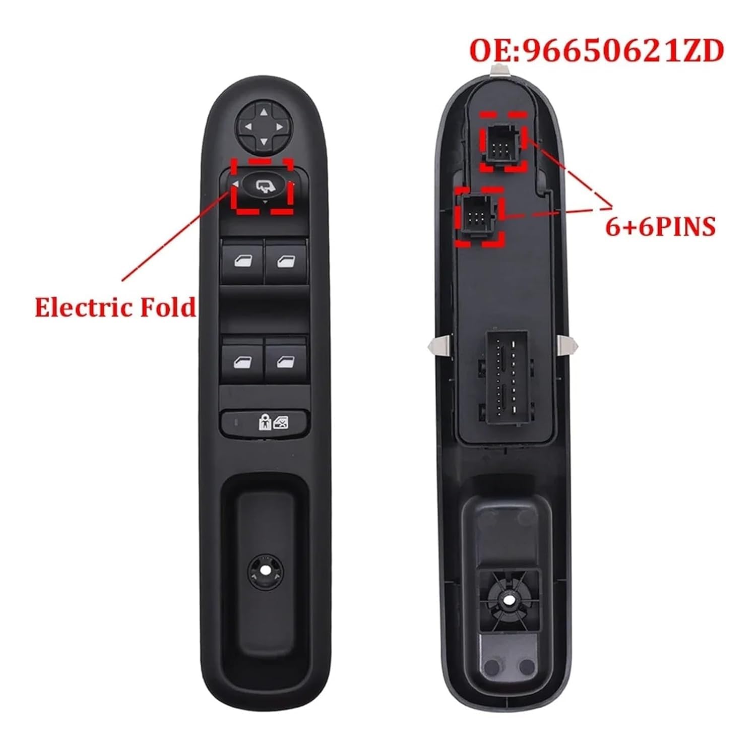Interrupteur Leve Vitre pour Peugeot 3008 5008 Wagon 2009-2016 96650621ZD 96650620ZD Avant Gauche Auto Voiture Principale Interrupteur De Fenêtre Électrique Commutateur Levé Vitre