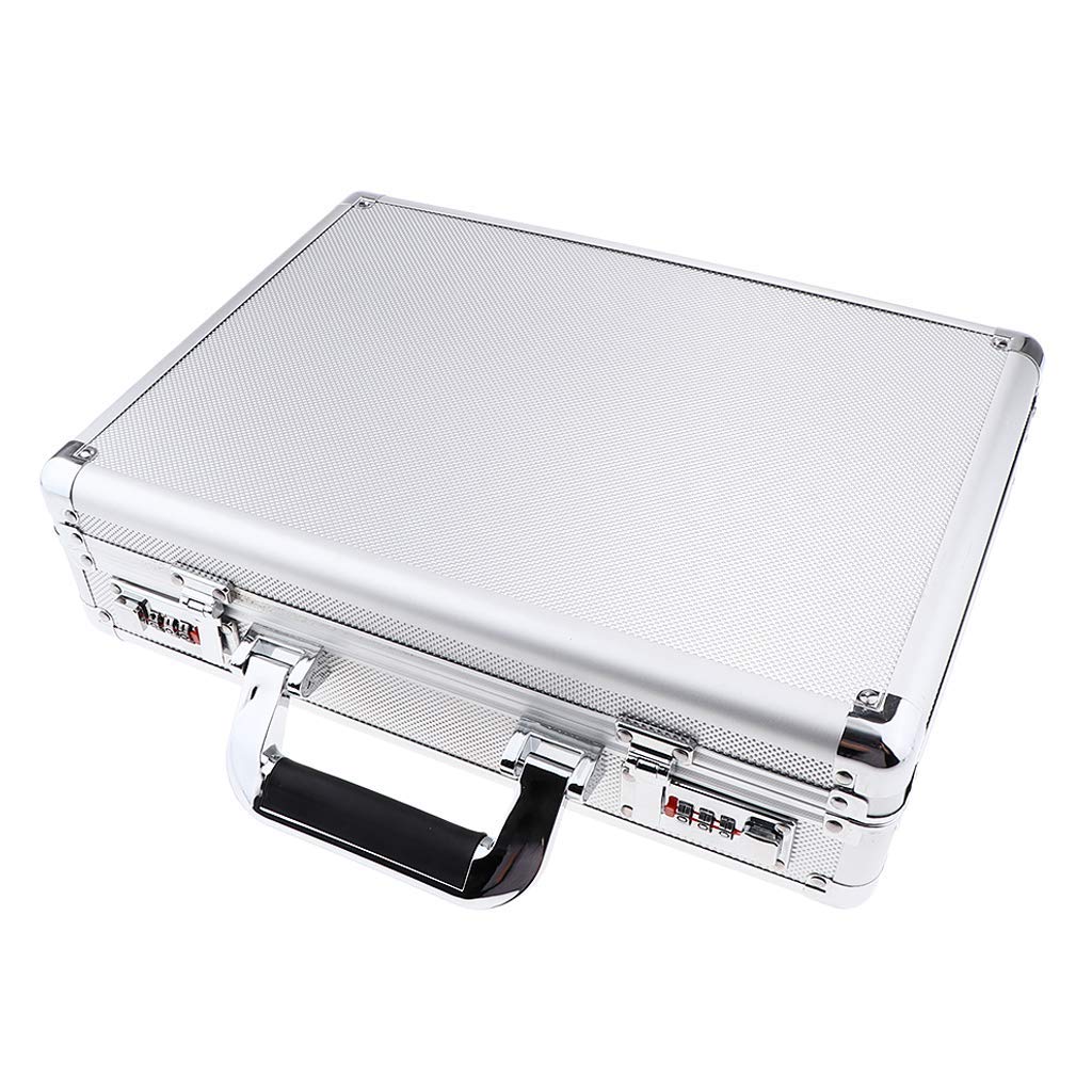 Estuche de maquillaje de aluminio con cerradura, bolsa de tijeras profesional para herramientas de peluquería