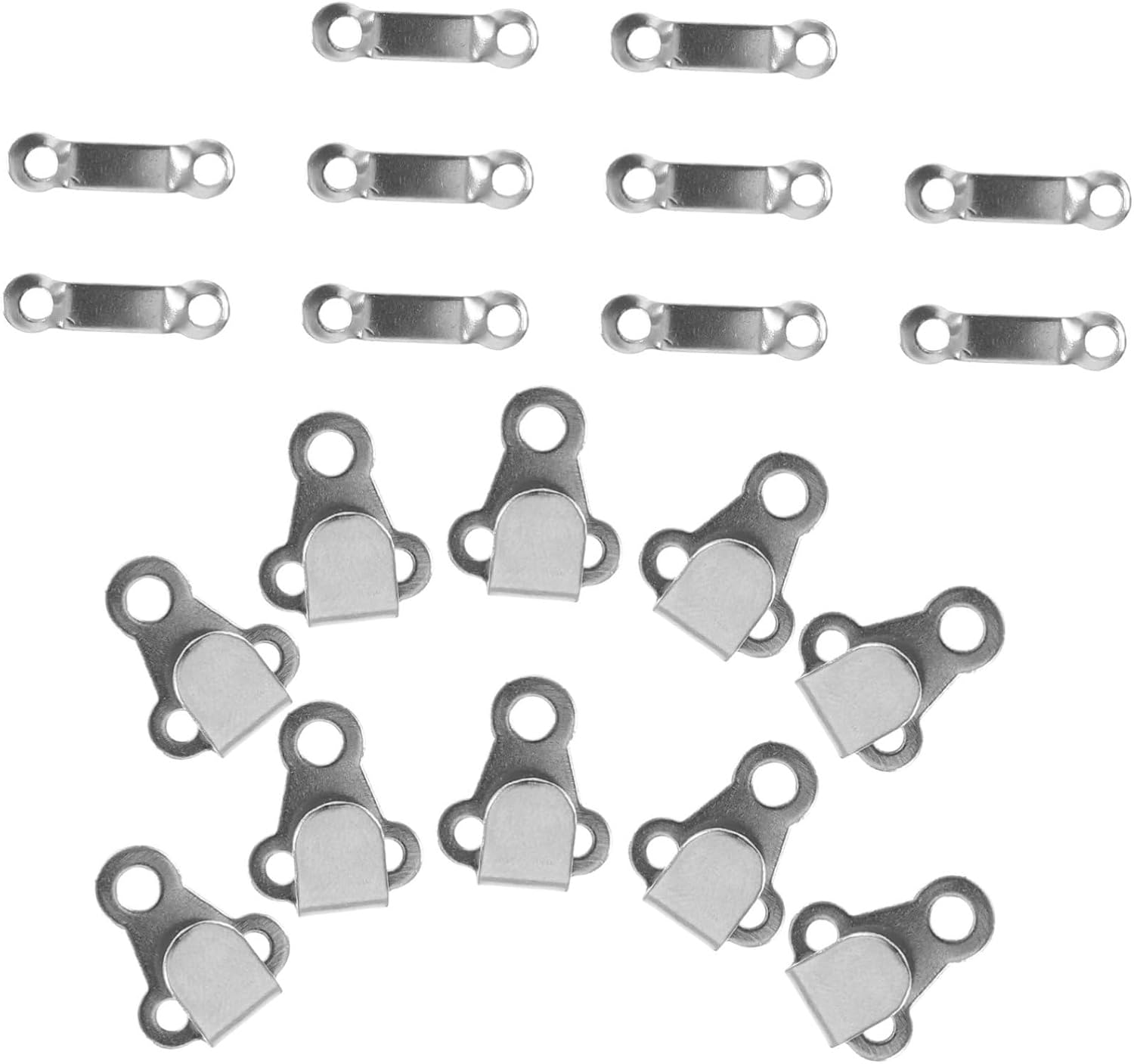 VILLFUL Clothing Hook and Eye Latch 10pcs Metal Pant Hooks Sewing Parts for Jeans Shirts Jackets