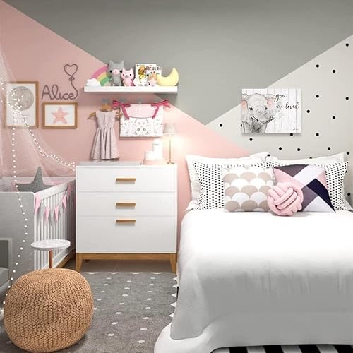 Miniatura 57 de Lienzo decorativo para la pared del cuarto del bebé con texto en inglés "You Are Loved", póster con cita inspiradora en inglés "You Are Loved