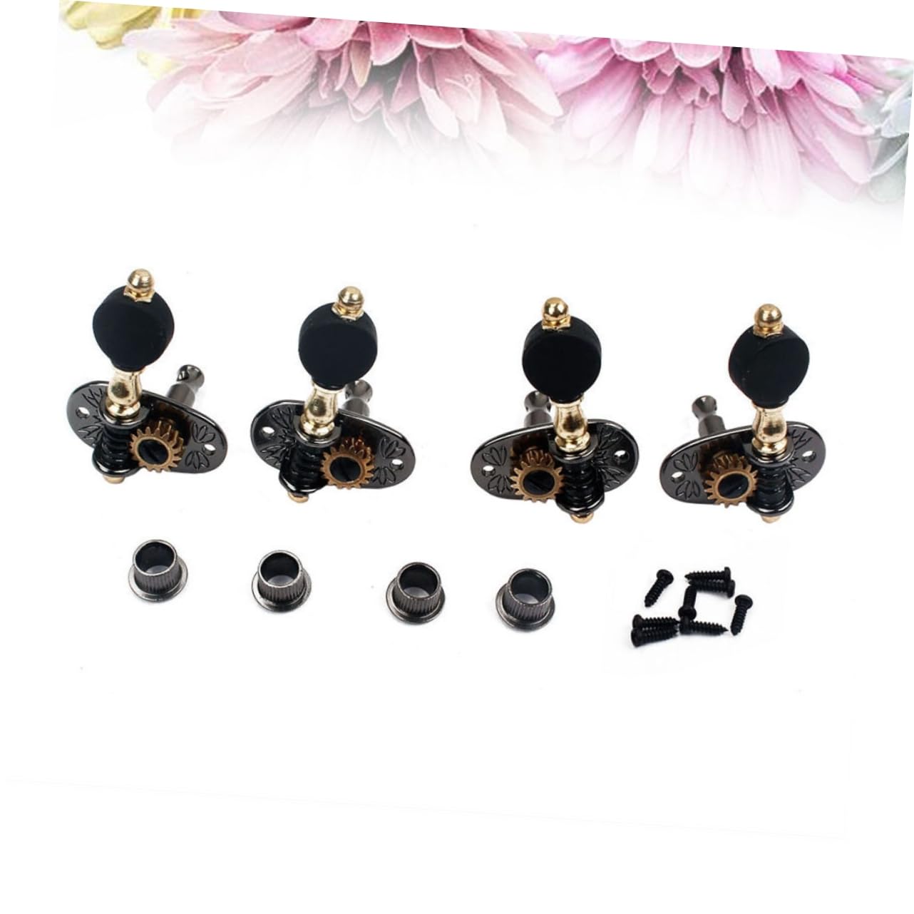 4 Piezas Afinación Ukulele Izquierda y Derecha con Botones de Plástico Vintage y Férulas Accesorios de Reemplazo Afinar Instrumentos de Cuerda