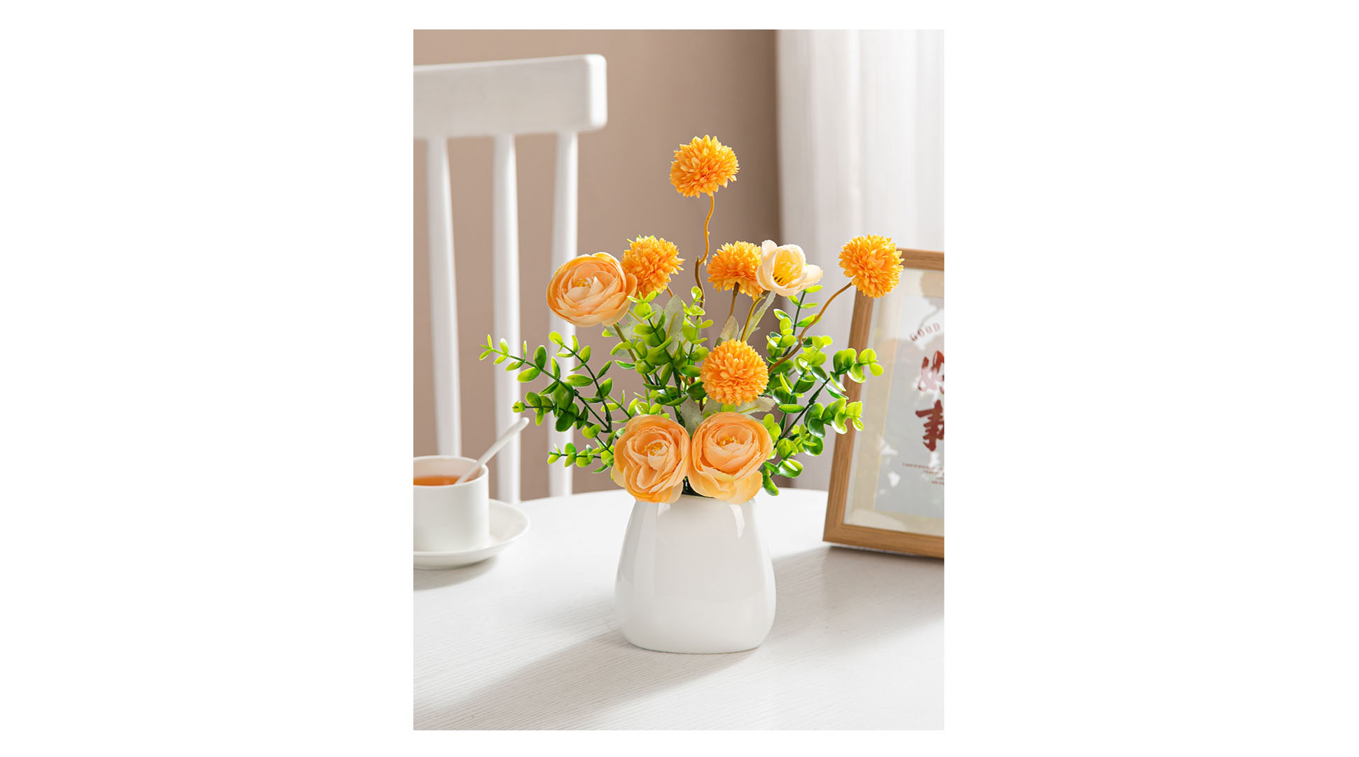 Amazon.co.jp: 花瓶 白 一輪挿し花瓶陶器 フラワーベース fukuka