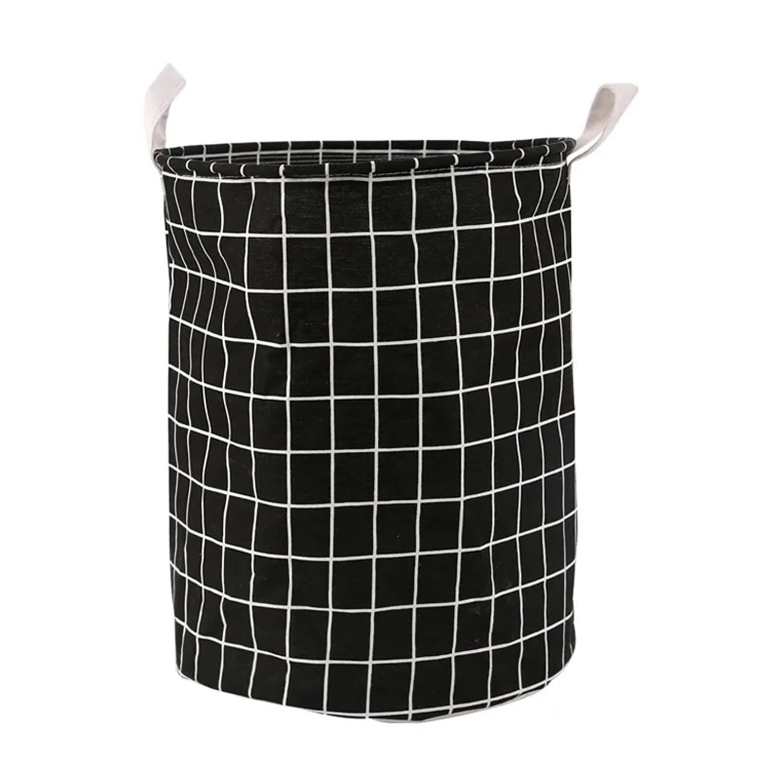Large Capacity Foldable Laundry Hamper Home Clothes Toys Storage Basket Cotton Linen Waterproof Organizer Bucket For Bedroom(Color2)